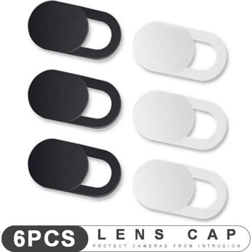 6pcs Black+White Camera Privacy Cover Thin Camera Slider for Phone Laptop Mobile Tablet PC Webcam Slide Cover Lens Stickers