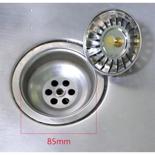 Stainless Steel Kitchen Sink Strainer Stopper Waste Plug Sink Filter Bathroom Hair Catcher Drains Strainers Kitchen Accessories