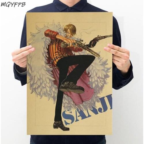 Anime One Piece Vinsmoke Sanji Kraft Paper Posters Wall Stickersdecorative Paintings Home Furnishings Gifts