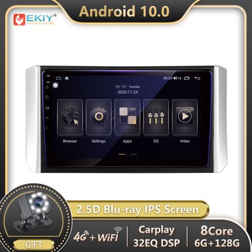 EKIY 6+128G Android 10 Autoradio For Mitsubishi Xpander 2017-2020 Car Radio Tape Recoder Multimedia Blu-ray IPS Navigation GPS