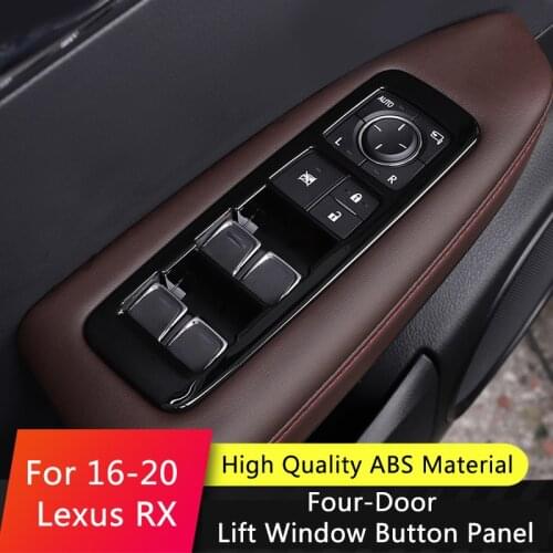 TAJIAN Automotive Interior Eectroplating Four-Door Scratch-Resistant Lift Window Switch Button Control Panel For Lexus RX 16-20