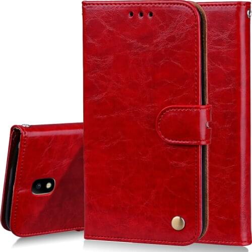 Flip Wallet Case PU Leather Cover With Card Slot For Samsung Galaxy J330 J530 J730 J3 J5 J7 Pro 2017 Book Style Retro Phone Capa