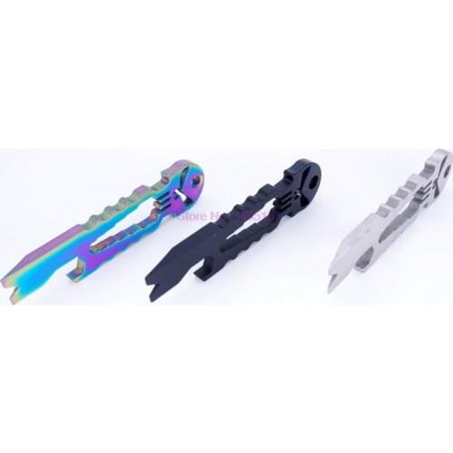 By dhl or ems 200pcs hot Stainless Skull EDC Survival Tool Key Ring Chain Pry Bar Bottle Opener Multi-functional Screwdriver