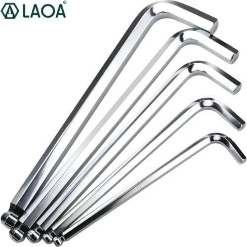 LAOA Hexagon Allen Key Cr-V Wrench Ball end Hex Wrenches 12/14/17/19/22mm Double End