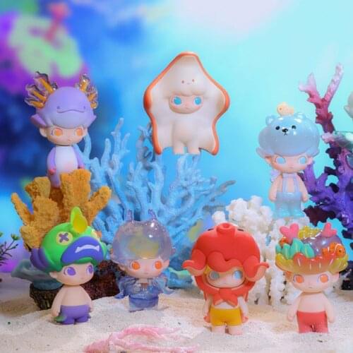 Specify Blind Box Dimoo Auarium Action Figure Doll Toys Dimoo World Kawaii Polar Bear Penguin Lovely Gifts for Kids Girls