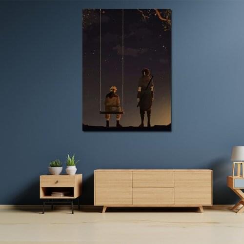 Uchiha Sasuke Naruto Poster Anime Canvas Painting Mural Living Room Bedroom Home Cuadros Decoration Kids Gift