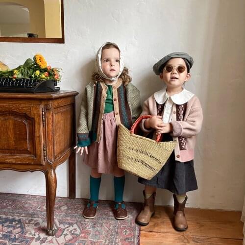 MILANCEL 2021 Autumn Kids Clothes Girl Sweater Long Sleeve Cardigan Korean Children Tops Casual Clothing