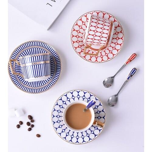 Coffee Cup Bone China Tea Cups And Saucer Sets Ceramic Mug Porcelain Coffeeware Sets Coffe British Afternoon Tea Birthday Gift