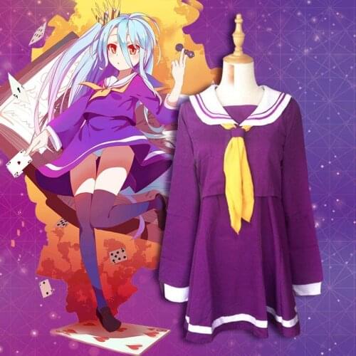 Anime NO GAME LIFE Shiro Cosplay Costume Women Halloween Carnival Party Uniform Brand New