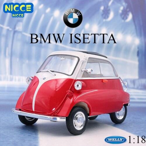 WELLY 1:18 High Meticulous BMW EGG Isetta Alloy Model Car Static Metal Model Vehicles With Box