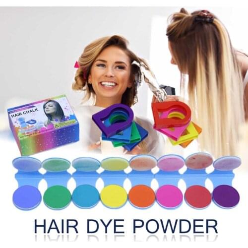8-Color Washable Hair Dye Powder Unisex wax Strong And Hold DIY Temporary Beauty Dye Tool New Design Color Chalk for the Hair