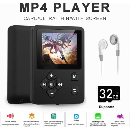 Mp3 MP4 Mini Digital Player Radio Music Sport Recorder Long Standby Hifi Media With Screen Portable Radio Accessories Gift