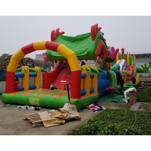 Outdoor large-scale inflatable slide faucet, big toy, game obstacles to break through