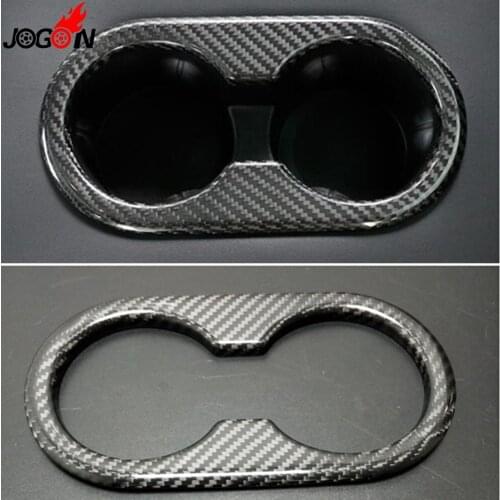 Real Carbon Fiber For Tesla Model 3 2017 2018 2019 Car Interior Rear Seat Water Cup Holder Cover Trim Frame Molding