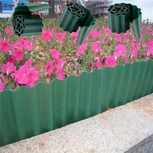 Garden Edging Fence Plastic Border Made Of PP Plastic Outdoors Garden Fence Flexible Gardens Lawn Grass Edge
