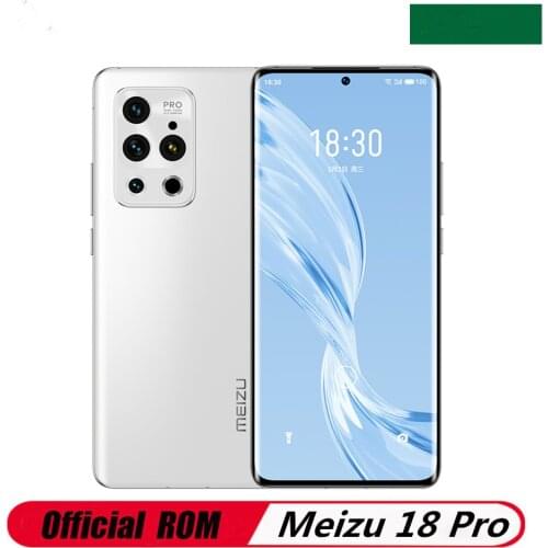 Original Meizu 18 Pro 5G Mobile Phone Snapdragon 888 Android 10.0 6.7" 3200X1440 120hz 12GB RAM 256GB ROM 50.0MP 40W Mcharge