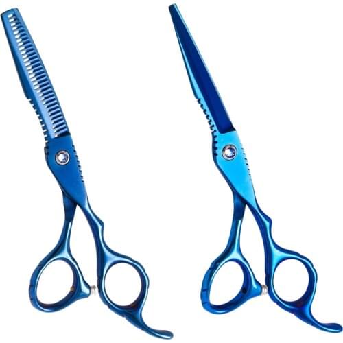 6 Inch Blue Hair Dresser Thinning Cutting Barber Shears Scissors
