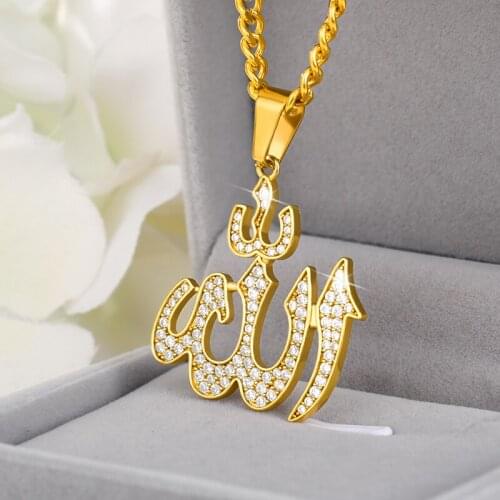 Religion Symbol Pendant Necklaces For Men Women Zircon Crystal Hip Hop Choker Necklace Punk Jewelry Christmas Gifts