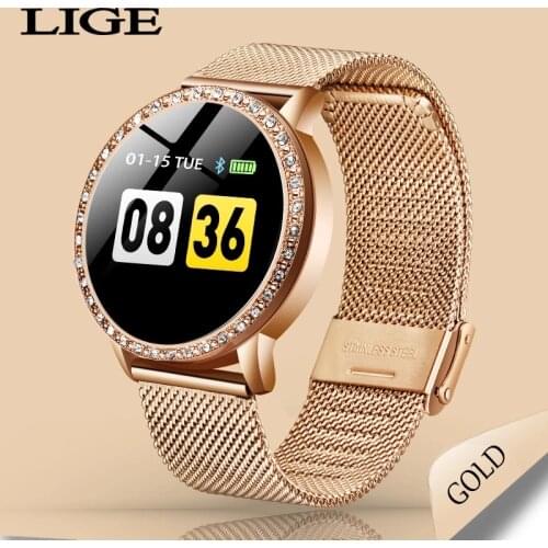 LIGE 2021 Fashion Smart Watch Ladies Heart Rate Blood Pressure Multifunctional Sport Watch Men Woman Waterproof Smartwatch Women