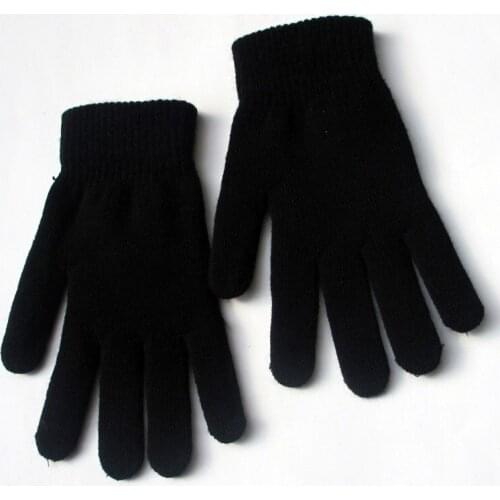 Warmer Thicken Plus Velvet Stretch Gloves Women Fashion Winter Autumn Hand Cashmere Knitted Full Fingered Mittens Skiing Gloves