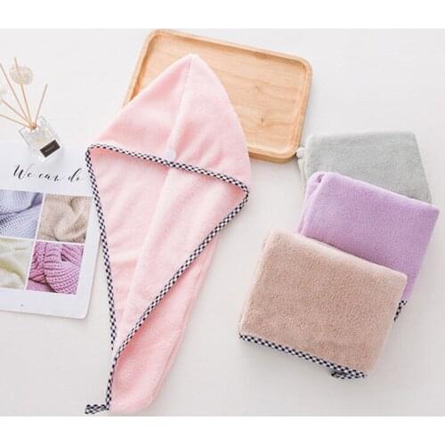 Bathroom Supplies Magic Microfiber Hair Fast Drying Dryer Towel Bath Wrap Hat Quick Cap Turban Dry Tools Drop Shipping