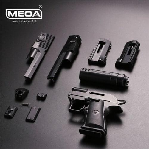 Outdoor Shooter Playing Toy Guns for Boys Building Blocks Toy Gun Desert Eagle DIY Pistol Rifle Can Fire Bullets and Instruction