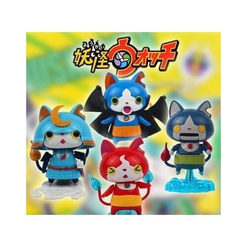 Yo-kai Watch Q Version Assembly Model Jibanyan Whisper Ground Bond Meow Robot Meow Samurai Cat Vampire Cat Figure Model Toys
