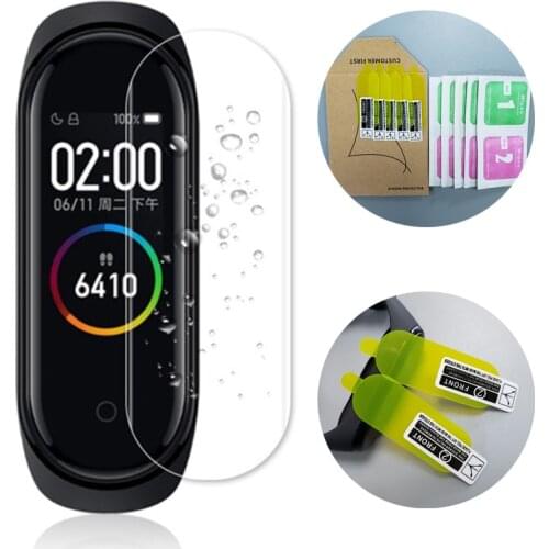 5Pcs Screen Protector For Xiaomi Mi Band 5 Waterproof Film For Miband Smart Watch Full Soft Protective For Xiaomi Miband 5 Film