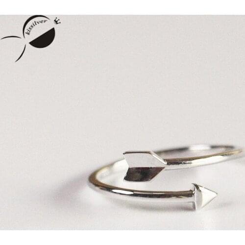 Simple Arrow Adjustable 925 Sterling Silver Rings For Women Ring Silver 925 Party Ring Fashion Jewelry 2018 Opening Female Rings