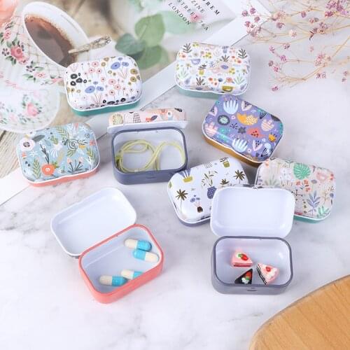 1PC Mini Tin Box Sealed Jar Packing Box Jewelry Candy Box Small Storage Box Cans Coin Earrings Travel Pill Box