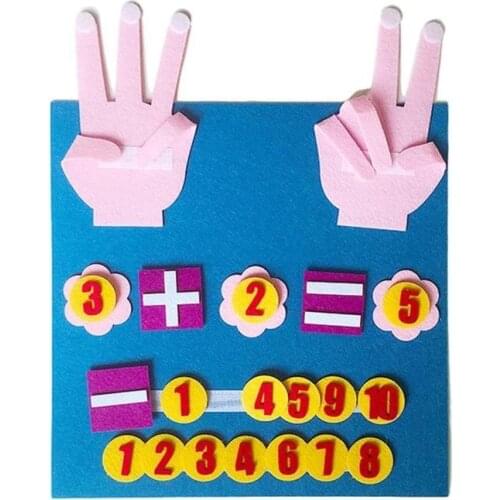 1 Set Montessori Handmade Felt Finger Math Teaching Aids Children DIY Non-woven Add And Subtract Arithmetic Early Learning Toys