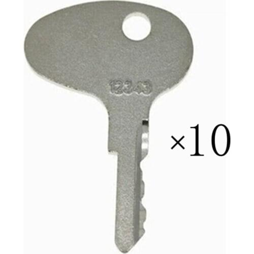 10) Keys For Mitsubishi Forklift Dozer Tractor International For CAT For Kubota 12343