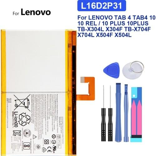 Battery L16D2P31 7000mAh For LENOVO TAB 4 TAB4 10 / 10 REL / 10 PLUS 10PLUS TB-X304L X304F TB-X704F X704L X504F X504L Bateria