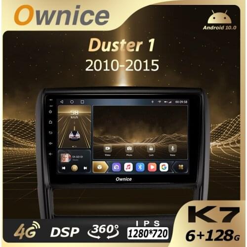 K7 Ownice 6G+128G Android 10.0 Car Radio For Renault Duster 1 2010 -2015 Multimedia Player Video 4G LTE GPS Navi