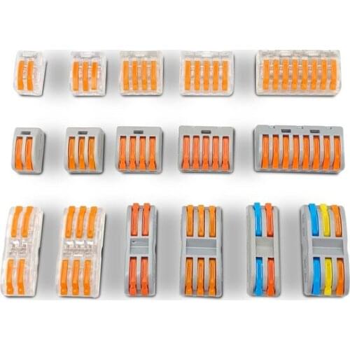 Fast Wire Cable Connectors Universal Compact Wiring Push-in Terminal Cable Terminals for Wires Housing for Electronics Kit