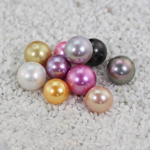 Amazing Freshwater Oyster with White Edisons Pearl inside, 9-13MM Edison Pearl Gift for Women party DIY Jewelry 9 Colors PJW315