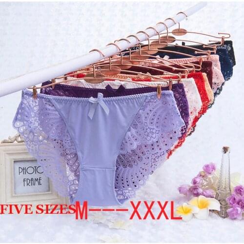CU010 2Pcs/Lot Tempting Lingerie Plus Size Panties Women Sexy Transparent Underwear Breathable Female Briefs M-3XL