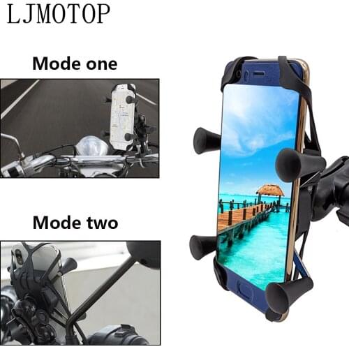 Universal Motorcycle phone holder Chargeable Wired USB 360 Rotation For Honda CB650F VTR1000F VFR750 800 VF750 CBR929 600 954RR