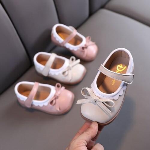 Childrens shoes new 2021 spring and summer baby princess girls flat shoes childrens shoes bow princess student shoes