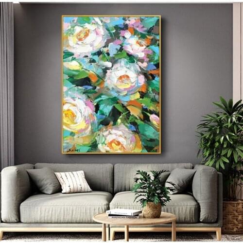 EECAMAIL 5D DIY Full Diamond Painting No Frame Peony Flower Abstract Nordic Background Wall Luxury Cross Stitch Painting