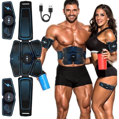 Electric Abdominal Muscle Stimulator Slimming Massage Unisex Trainer EMS Exercise Muscle Body Training