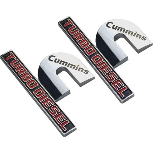 2 Pack Cummins Turbo Diesel Emblems, Badges Output Nameplate Replacement Sticker for R-AM 2500 3500 Fender Emblem Mopar