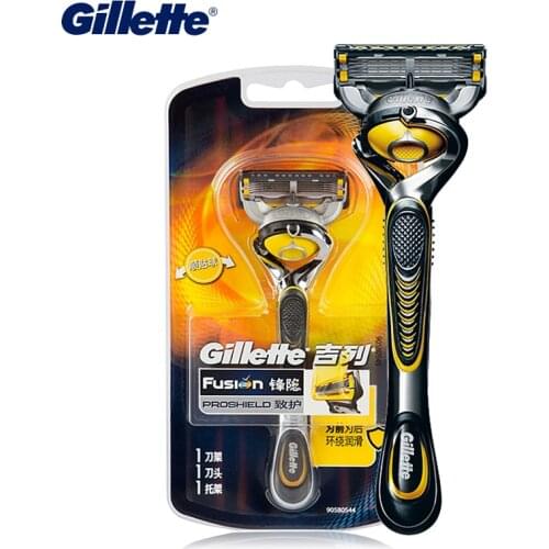 Gillette Fusion Shaving Razor Proshield Flexball Technology Straight Razor Mens Manual Beard Removal High-Ranking Razor 1 Pack
