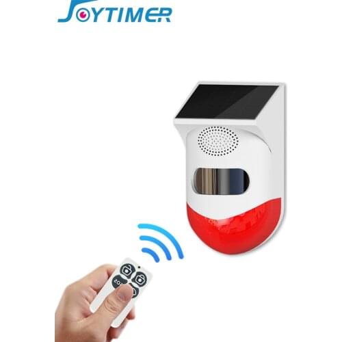 Joytimer Solar Infrared Detector Sensor Remote Control Anti-theft Alarm For Home Burglar Wifi Alarm System Yard Outdoor Security