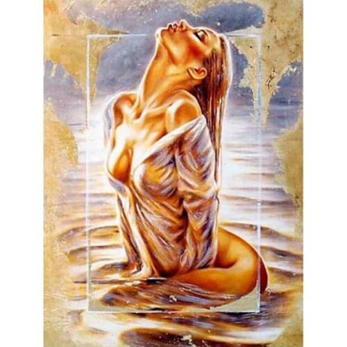 Woman diamond painting full square mermaid girl diy rhinestone embroidery picture puzzle diamond art drawing wall sticker decor