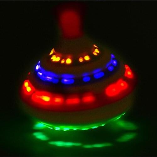 Spinning Top Toy w/ Music Rotating Top Toy Light Up Spinner for Kids