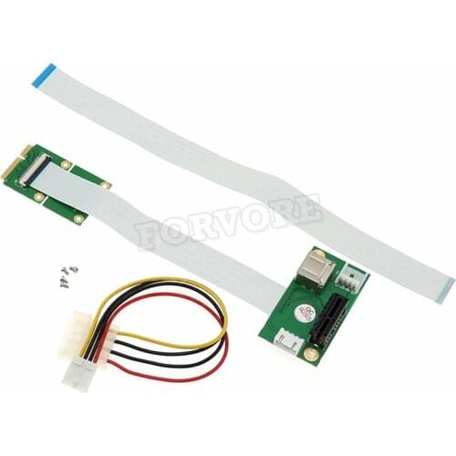 Mini PCI-E to PCI-E Express 1X Extension Cord Adapter Card with USB Riser Card