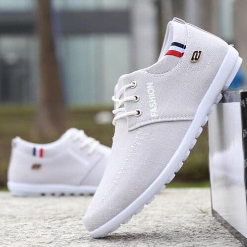 Hot Canvas Men Shoes Denim Lace-Up Men Casual Shoes New 2021 Plimsolls Breathable Male Footwear Spring Autumn Sneakers