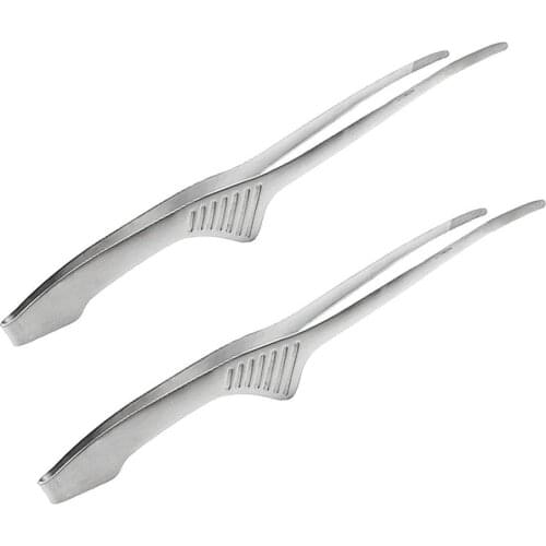 BBQ Food Barbecue Clip Stainless Steel Grill Cooking Tong For Picnic Barbecue Cooking Tong Kitchen Tweezer BBQ Food Tweezer Clip