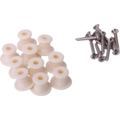 10 Plastic Strap Lock Button Knob For Acoustic Classic Guitar Mandolin
